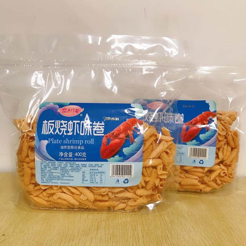 恋上阿歪板烧虾卷400g鲜脆虾味卷薯片锅巴网红即食虾零食
