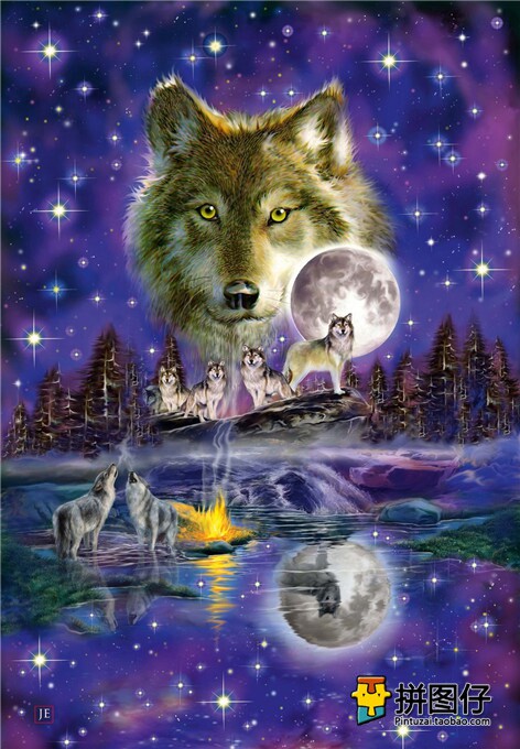 【特价包邮】德国schmidt 1000片 58233 成人进口拼图 月光下的狼