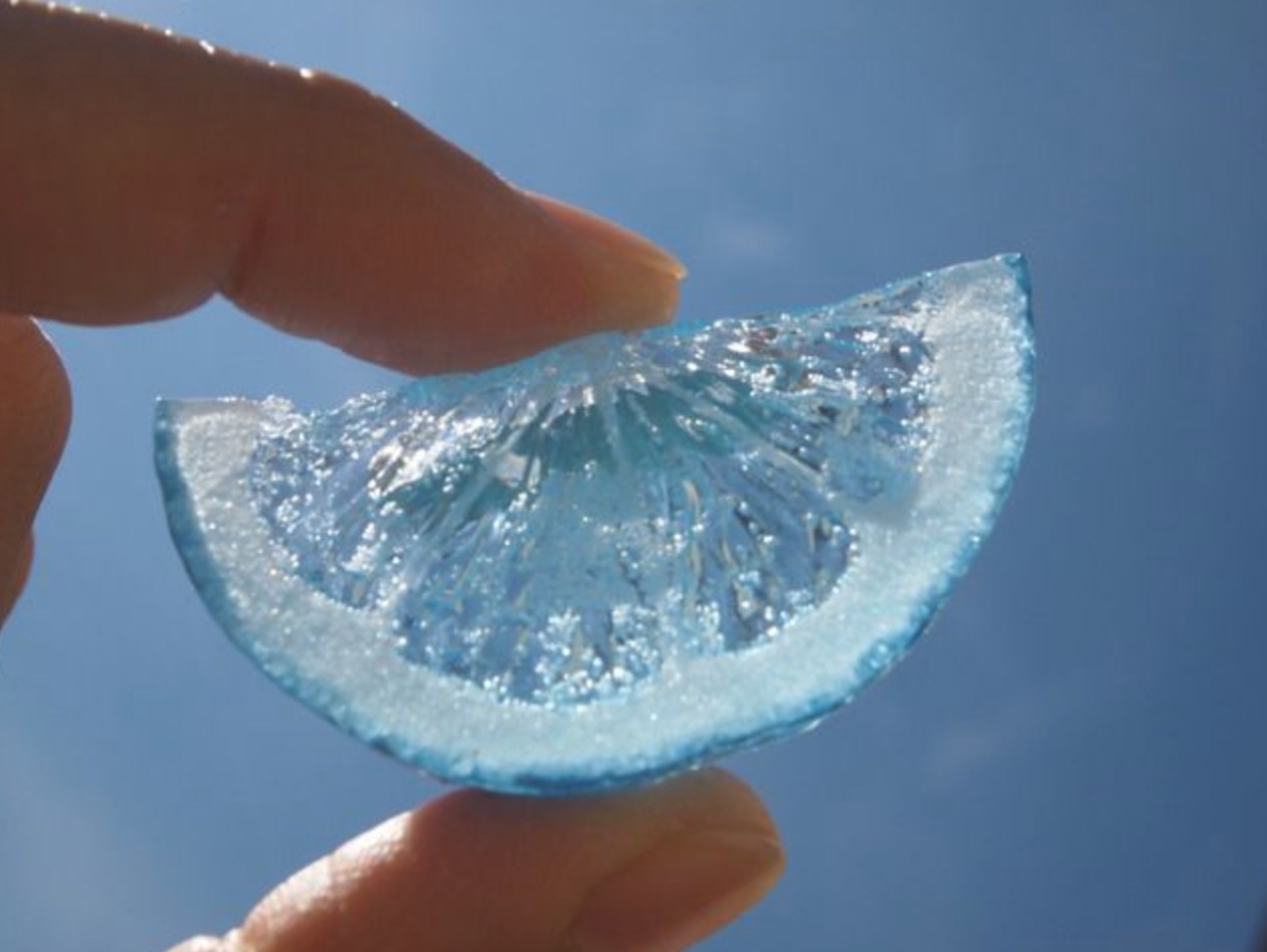 豆记creemaminne日本代购清凉苏打蓝柠柠檬胸针耳钉