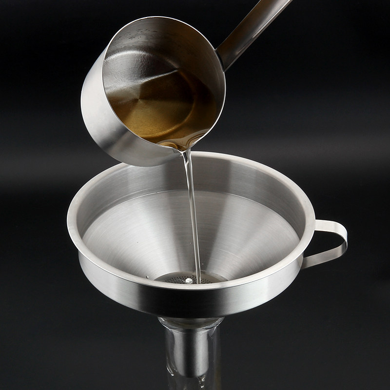漏斗吊酒提子打酒器带过滤网大口径家用304不锈钢打油器厨房油漏