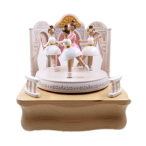 Sen Live Woody Fun Music Box Octaonic Box Swivel Girl Girl Girl Birthday Gift Ballet Dolls Christmas Creativity