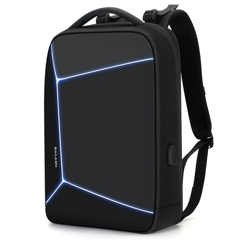 男士商务双肩包电脑包旅行防盗背包密码锁书包机车双肩背包