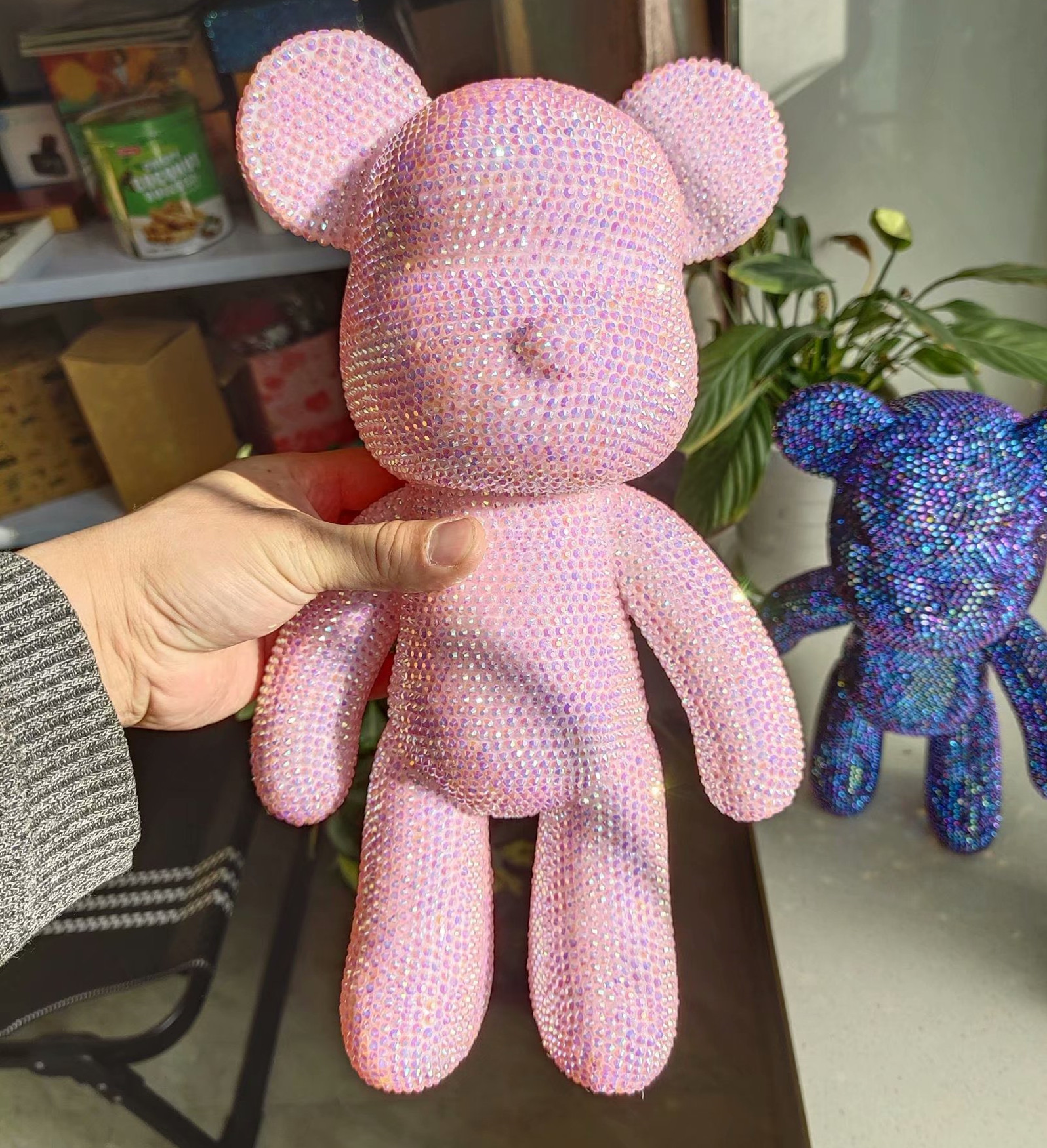 厘米手工diy贴钻暴力熊玩偶摆件粘钻熊满钻抖音动漫水杯