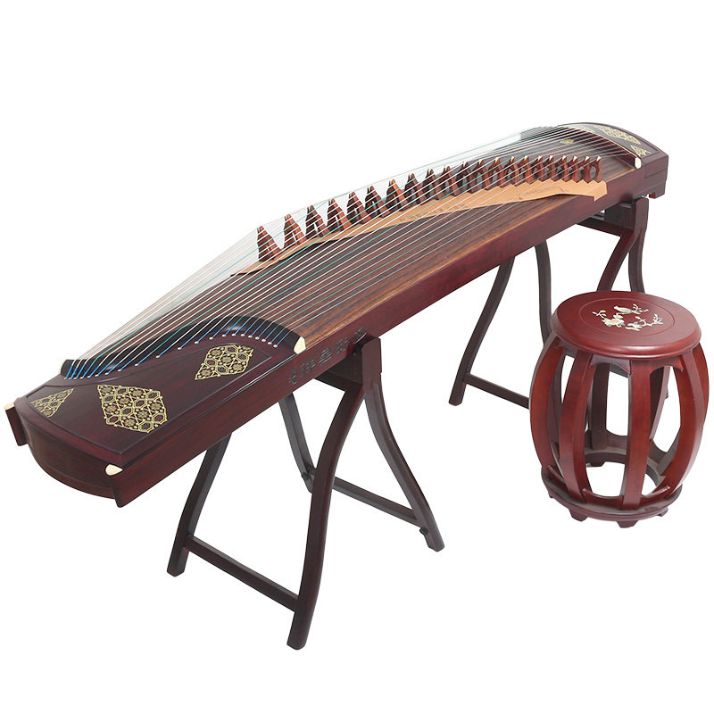 敦煌古筝9dh698lc霓裳羽衣阔叶黄檀考级演奏一厂古筝
