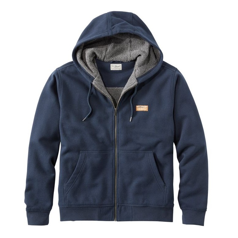 美国代购 L.L.Bean男士卡塔丁工装加厚连帽卫衣TA512273 加绒加厚
