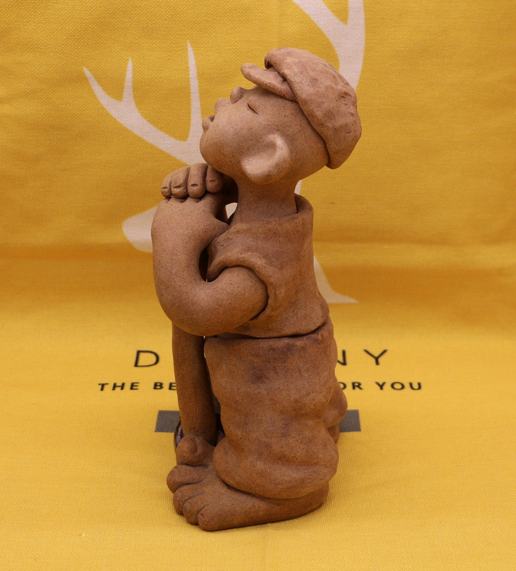 泥人陶人泥塑陶瓷人物陶土土娃娃酒店装饰手工泥人