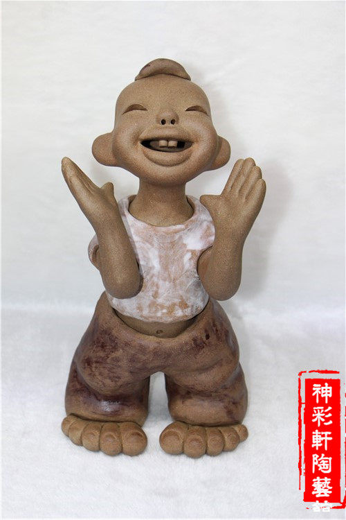 人物手工陶艺紫砂泥人摆设陶土陶瓷娃娃酒店装饰泥人