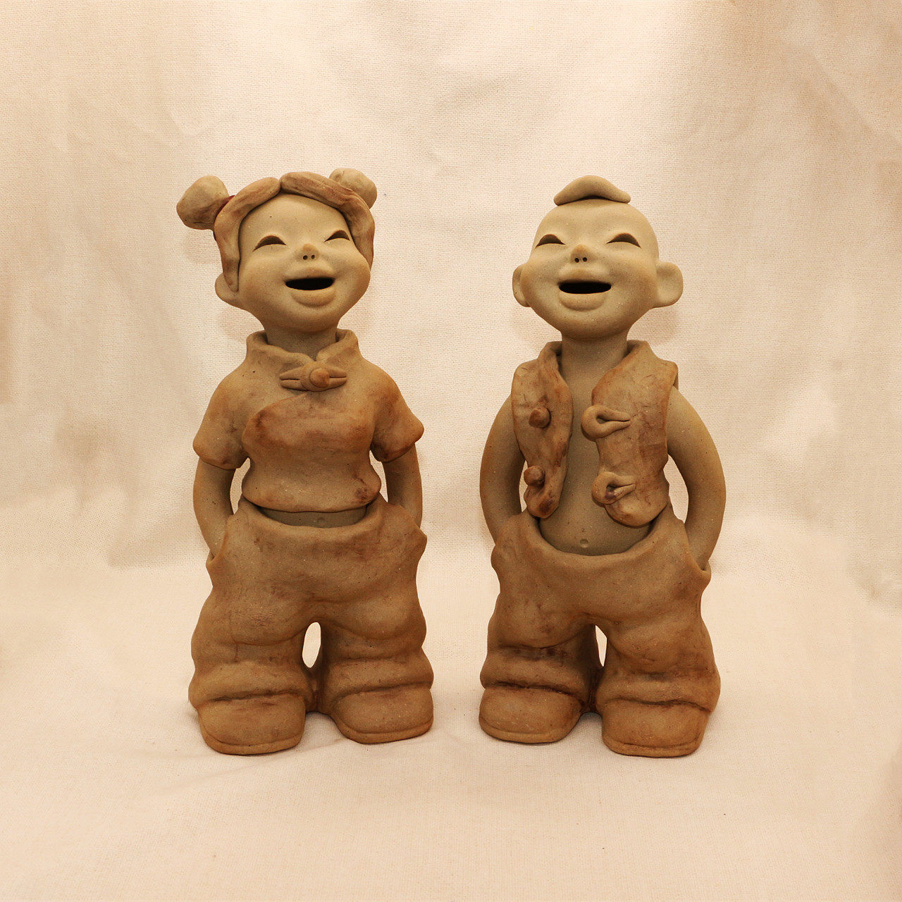 人物手工陶艺创意泥人陶土土娃娃陶瓷瓷娃陶人泥人