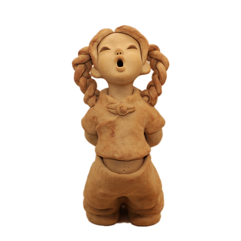 陶泥陶艺泥塑手工手工艺艺术品收藏品特色手工艺品辫子泥人