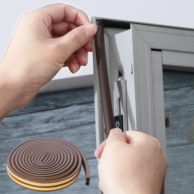门窗密封条自粘型门缝防盗门隔音窗户缝隙贴挡风神器保暖防风胶条-乐