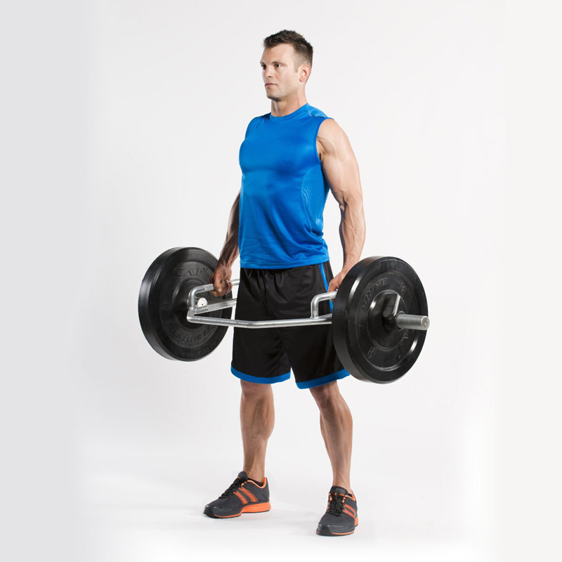 曲杆杠铃杆助力专业深拉器材硬拉耸肩六角杠大环形奥杆健身房家用