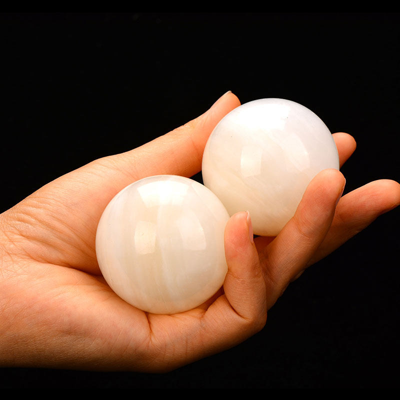 阿富汗玛瑙手球健身球保健实心钢球白玉玉石老年健身球