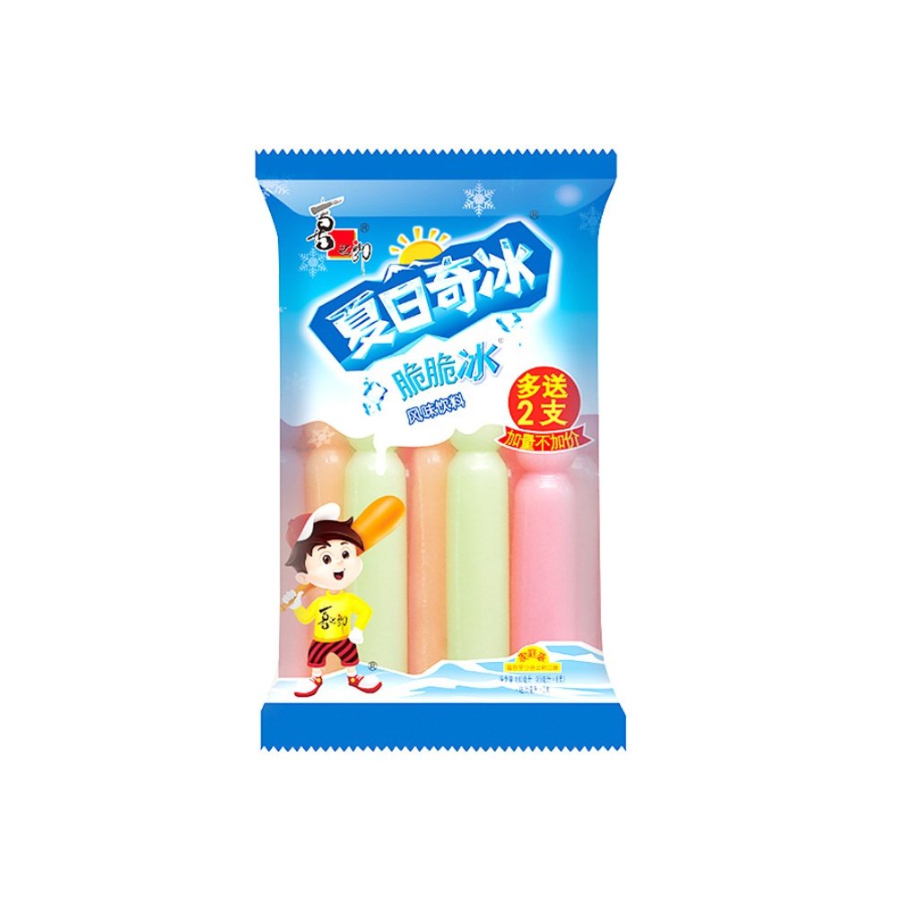 2支棒棒冰碎碎冰冷饮料果汁果冻零食 喜之郎夏日奇冰脆脆冰85ml - 痕