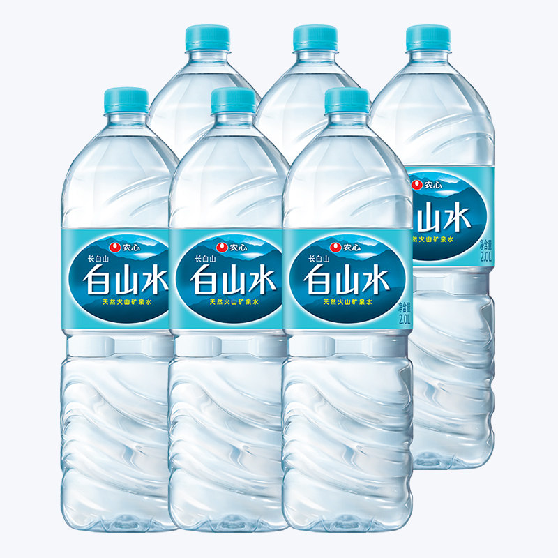 农心白山水天然饮用矿泉水水母婴水2l*6瓶/整箱适宜泡茶出口韩国