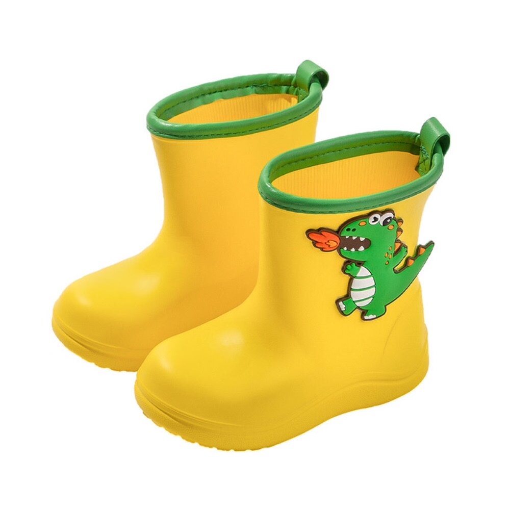 雨靴小鹿米利儿童雨鞋男童女童卡通恐龙防滑雨靴