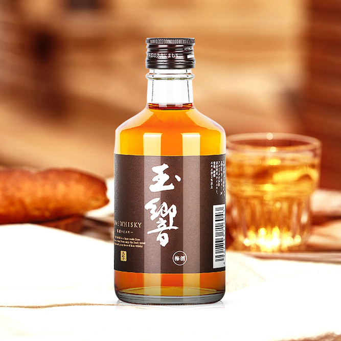威士忌日本富山玉响青梅小瓶礼盒盒装梅酒24度梅酒