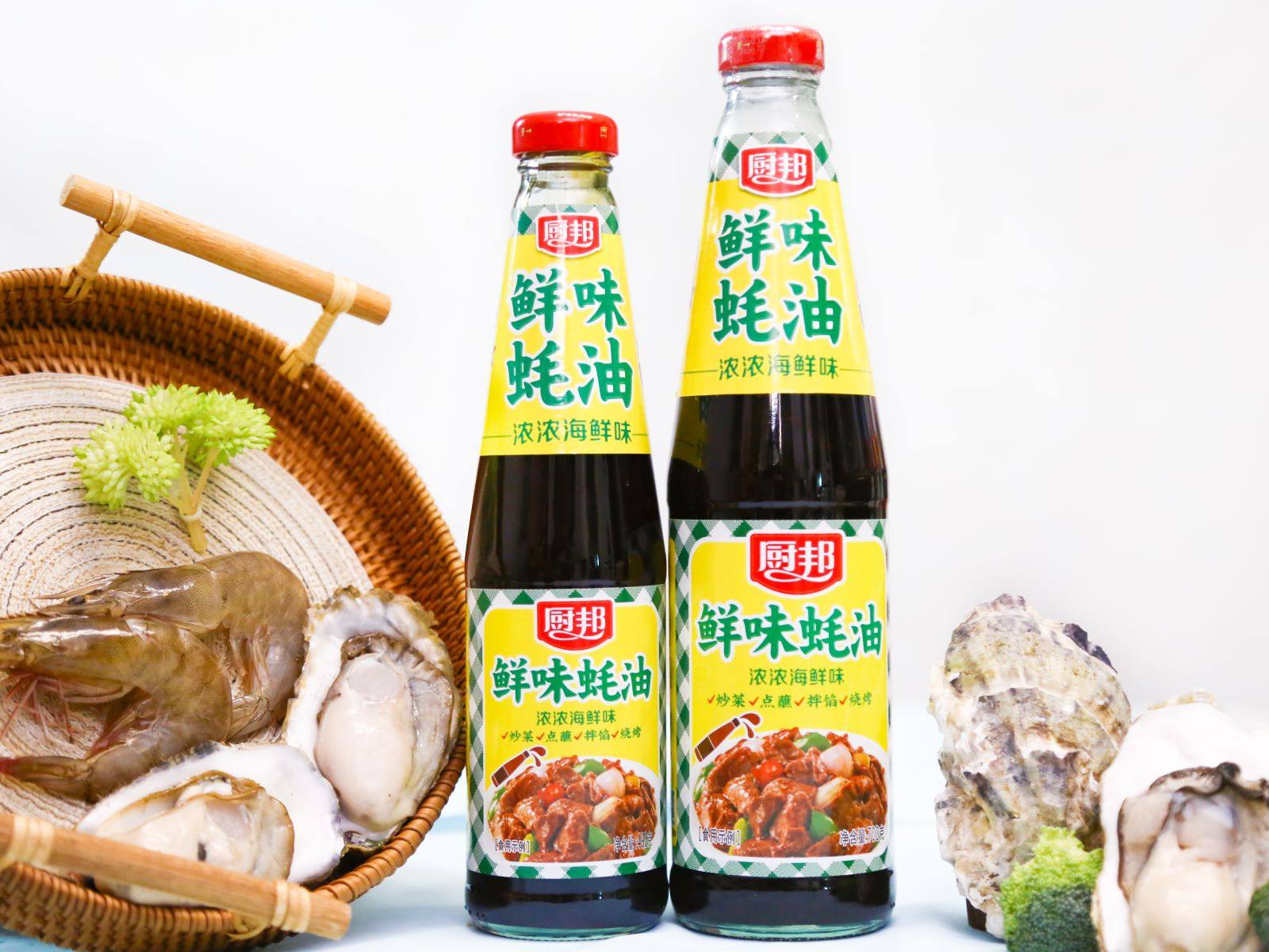 厨邦酱油1l鲜味蚝油490g酿造工艺增香提鲜酱油