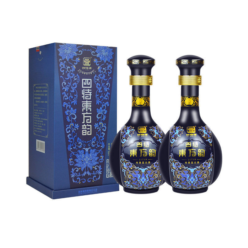 四特52度东方韵新版雅韵500ml2瓶香型白酒含礼袋白酒