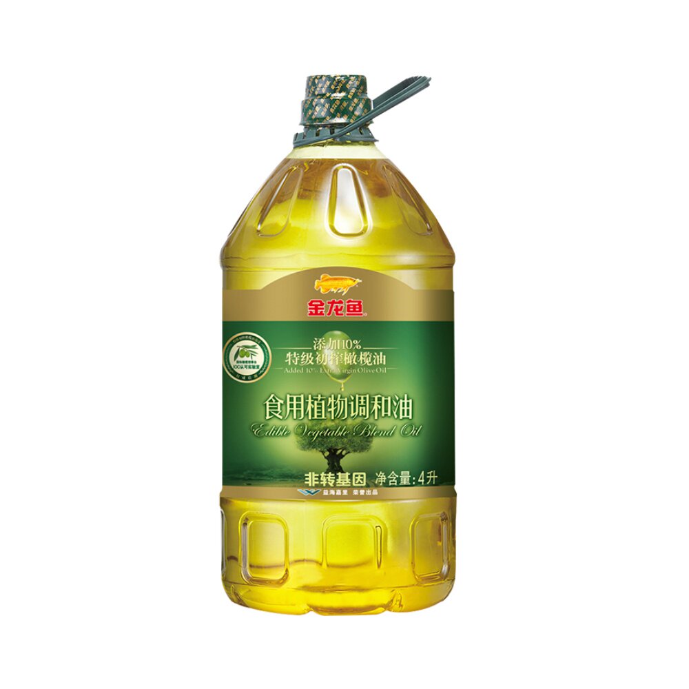 金龙鱼添加特级初榨橄榄油食用植物调和油4l食用油调和油