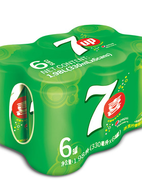 七喜柠檬味六联包拉罐330ml*汽水