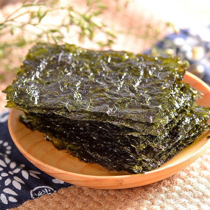 波力岩烧海苔原味12g韩式海苔休闲零食 袋装紫菜即食儿童紫菜包饭