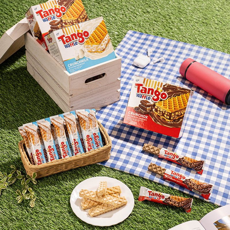 tango探戈威化饼干咔咔160g巧克力牛奶休闲零食威化饼干