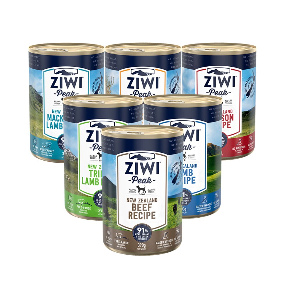 ziwi滋益六口味成犬通用狗罐头390g