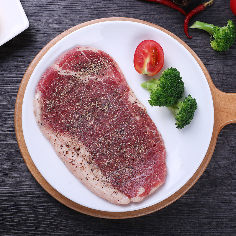 伊赛国产谷饲厚切西冷牛排牛扒180g整切微腌牛排