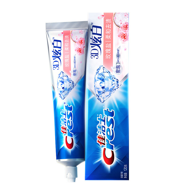 佳洁士3d炫白玫瑰盐牙膏祛黄牙去牙渍渍去牙垢口气清新120克 6.55元