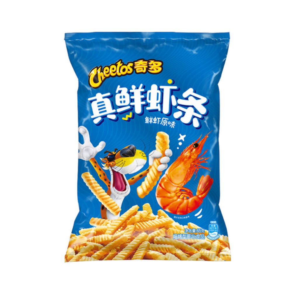 年货奇多真鲜虾条鲜虾原味65g膨化休闲零食膨化食品