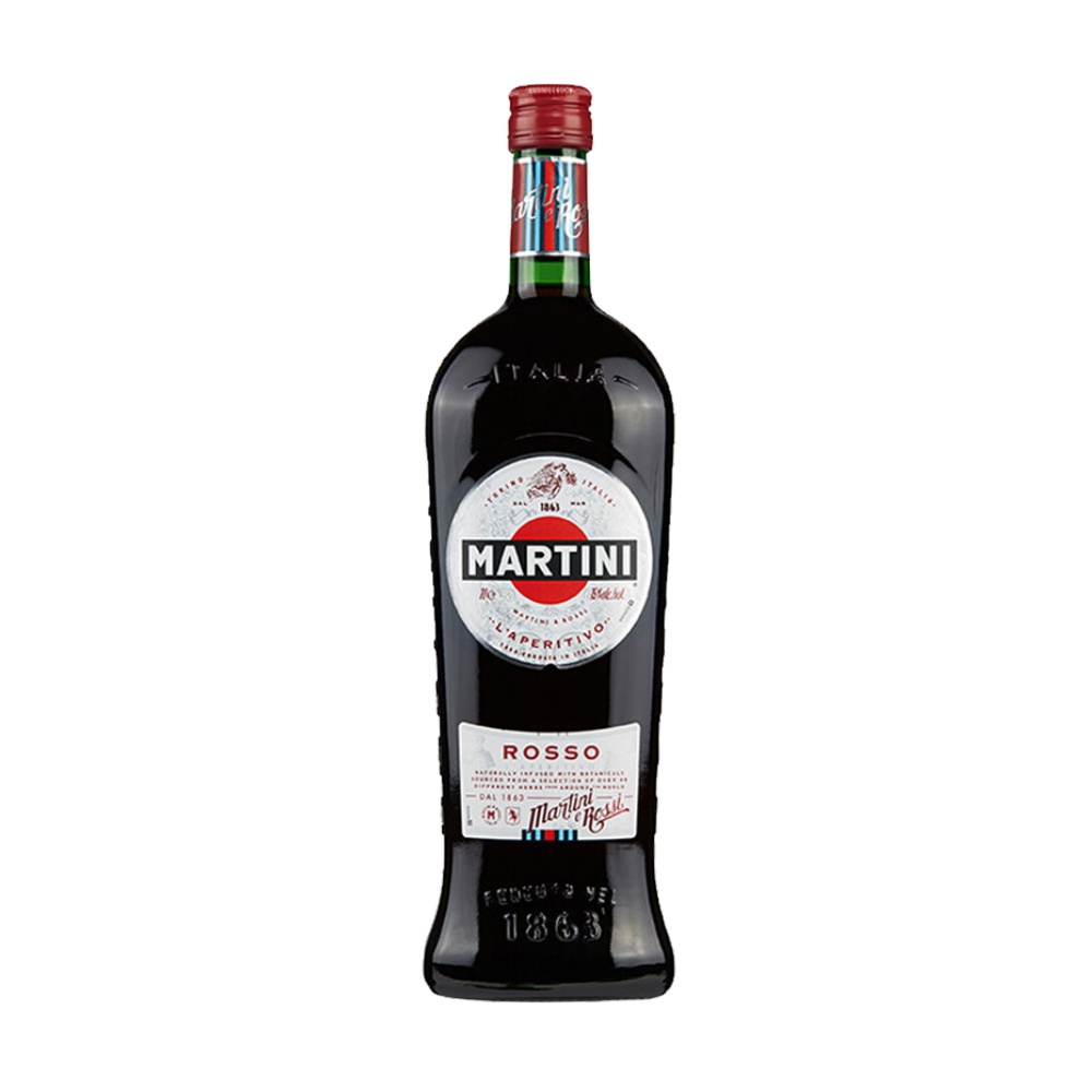 马天尼martini洋酒红威末酒1l威末
