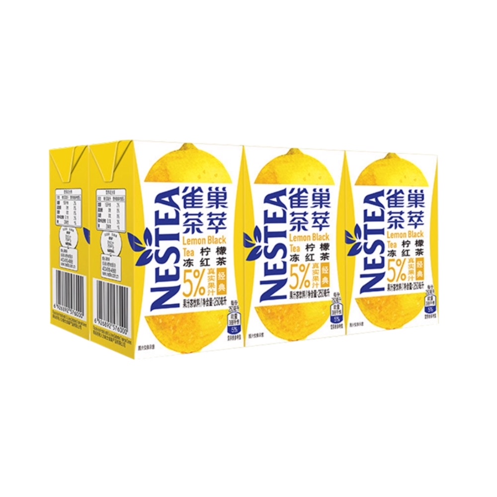 雀巢茶萃柠檬冻红茶果汁茶饮料250ml 6包 张艺兴同款 nestle - 购吧网