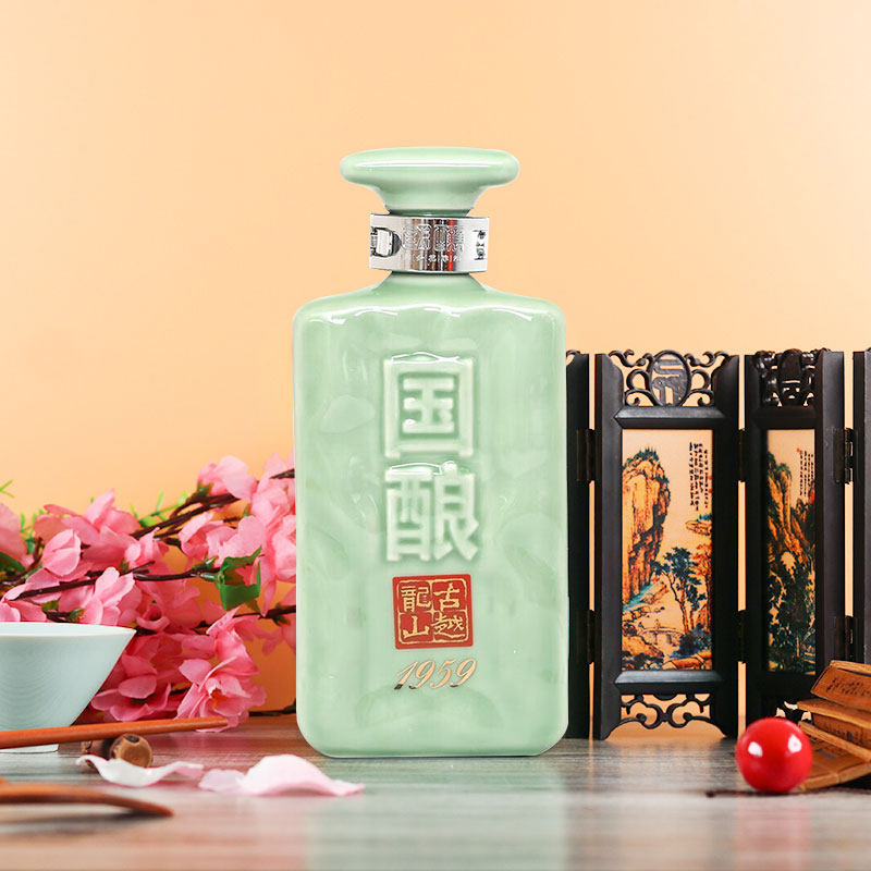 古越龙山国酿1959青玉14度500ml高档礼盒盒装花雕传统黄酒