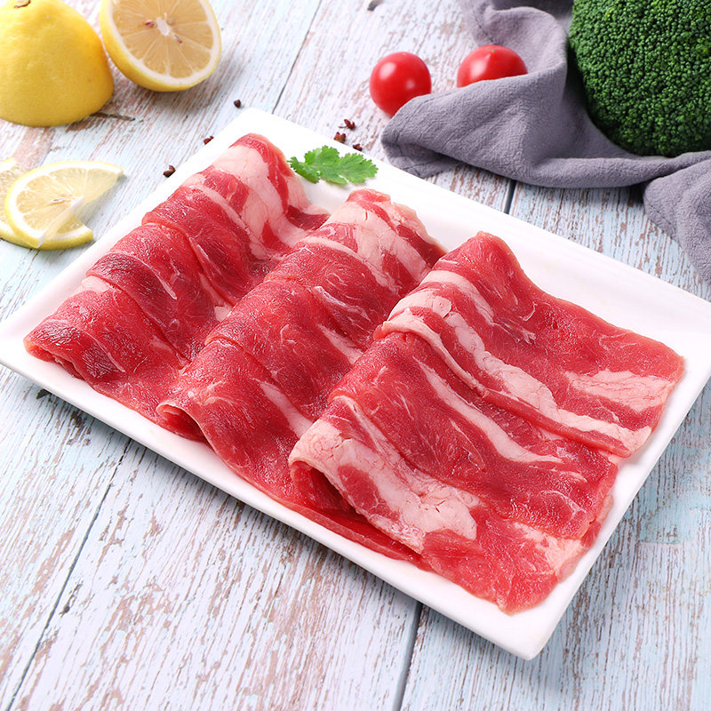 伊赛国产厚切肥牛520g谷饲牛肉火锅烧烤食材生牛肉