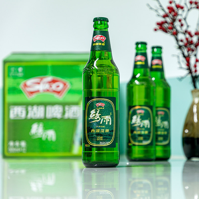 雪花啤酒西湖淡啤绿雨7度500ml瓶1*12纸箱-mc母婴网