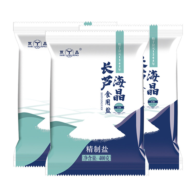 双晶未加碘食用盐400g*30包(热品库)