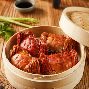 [活蟹]仲秋大闸蟹鲜活螃蟹公4.3-4.6两母3.3-3.6两4对8只河蟹