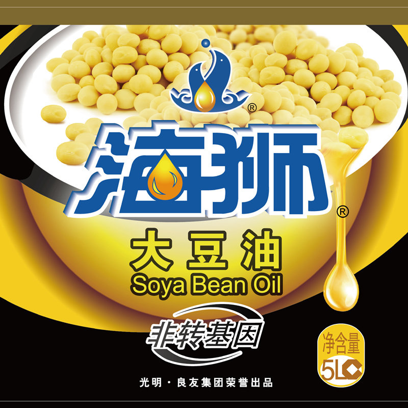 海狮转基因一级大豆豆油5l中华老字号大豆油