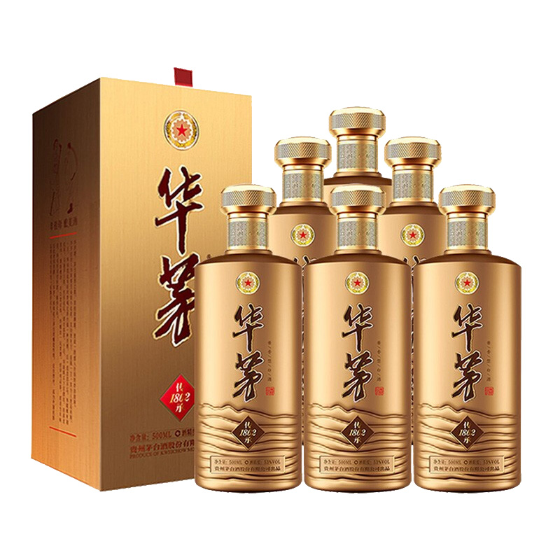 贵州茅台股份公司华茅酒传承1862整箱装53度500mlx6瓶酱香型白酒