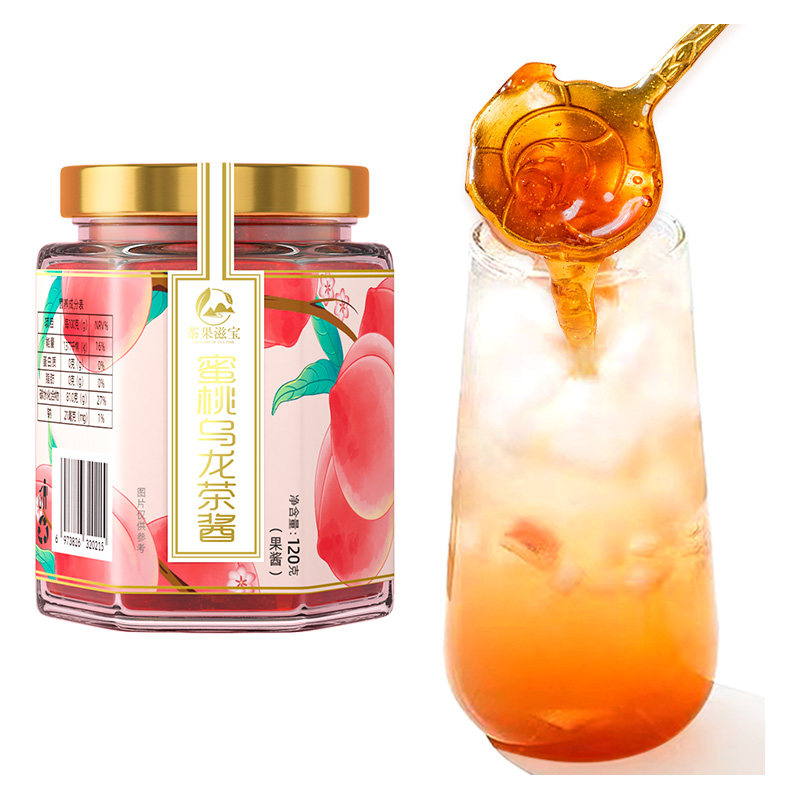 茶果滋宝蜜桃乌龙茶酱含果肉白桃冷泡茶蜂蜜非网红饮品元气果茶泡