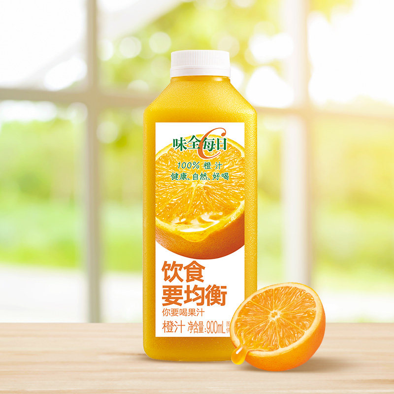 全每日c橙汁900ml6瓶