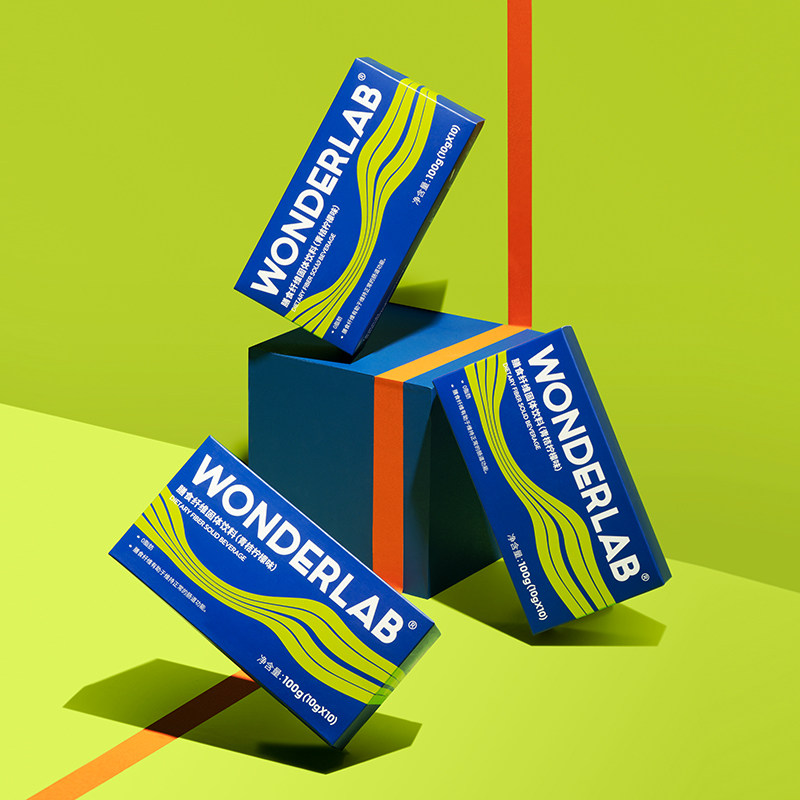 wonderlab青桔柠檬味白芸豆膳食纤维小绿条固体饮料舒畅10g10条