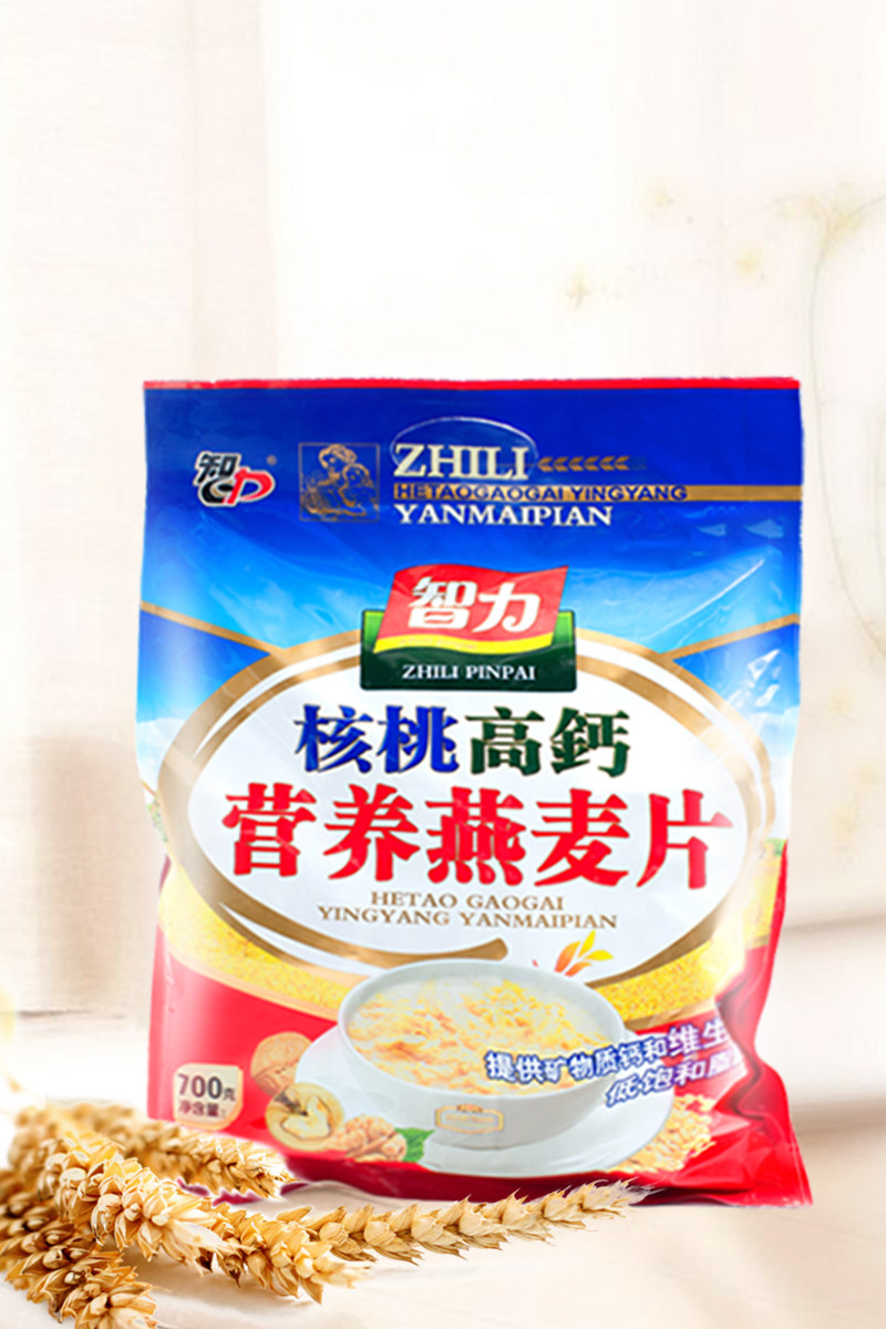 智力核桃高钙营养燕麦片700g即食冲饮早餐麦片营养复合麦片