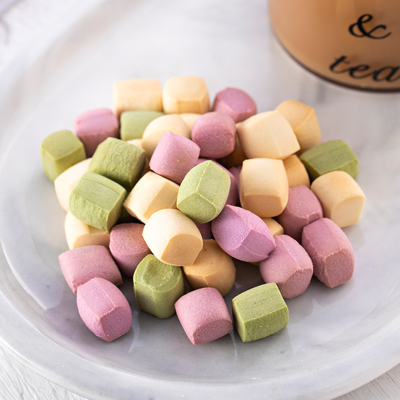 三色小石头饼干无糖精卡低脂耐嚼耐吃磨牙解馋韧性饼干