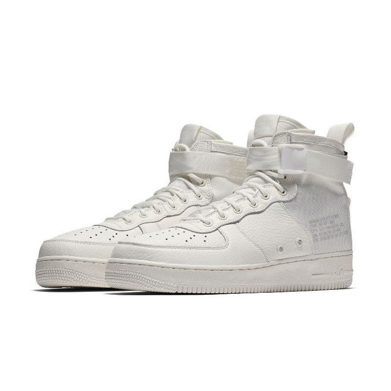 nikesfaf1mid纯白拉链男子空军一号中帮休闲运动休闲鞋