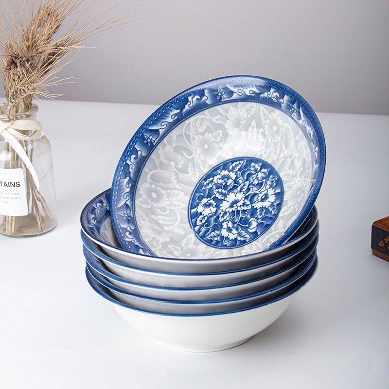 陶瓷七寸瓷碗面条斗碗家用青花瓷大碗吃饭饭碗碗