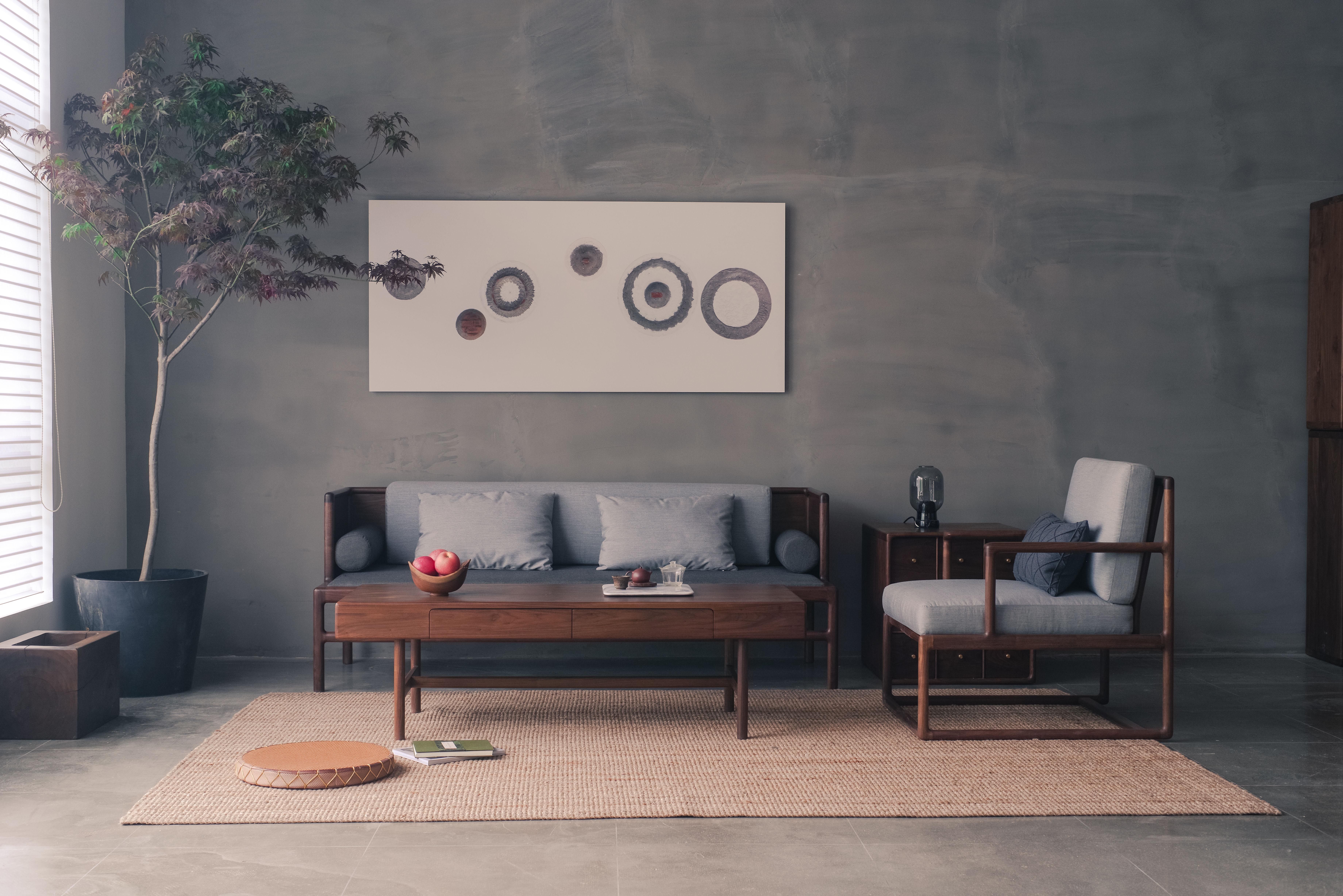 素元家具|客厅家具组合|沙发茶几|新中式实木|现代简约