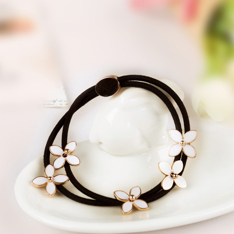 韩式发圈扎头发皮筋头饰四叶草头绳韩国小清新皮圈马尾淑女发饰品