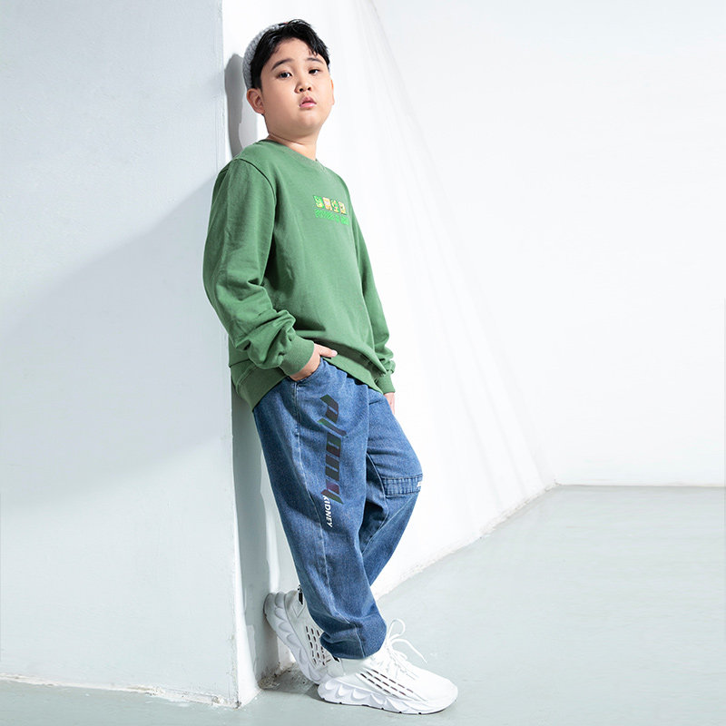 胖童装男童加肥加大秋装小猪托尼潮牌春秋男大童卫衣胖童卫衣