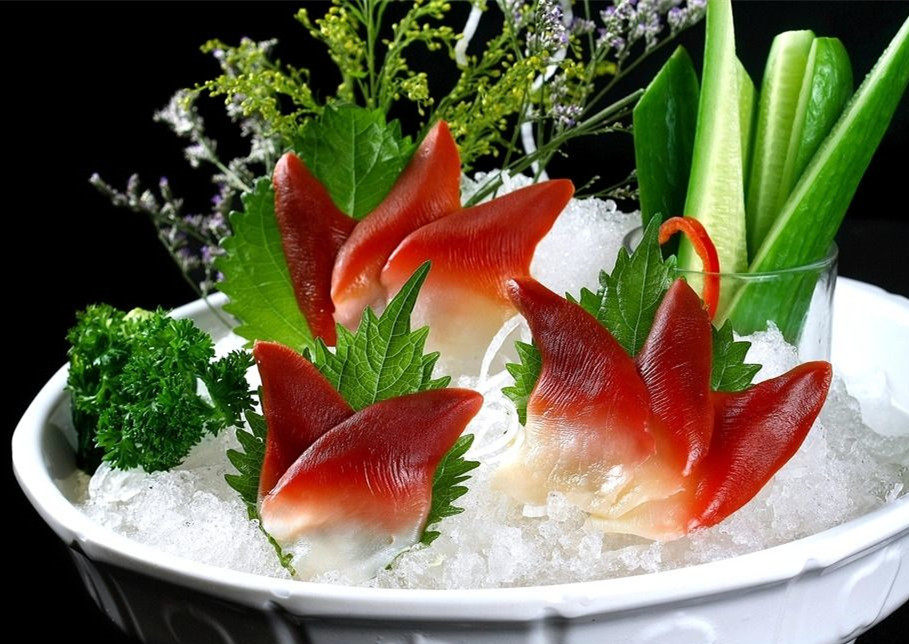 2盘装包邮加拿大冷冻北极贝刺身级日本料理海鲜即食三文鱼伴侣